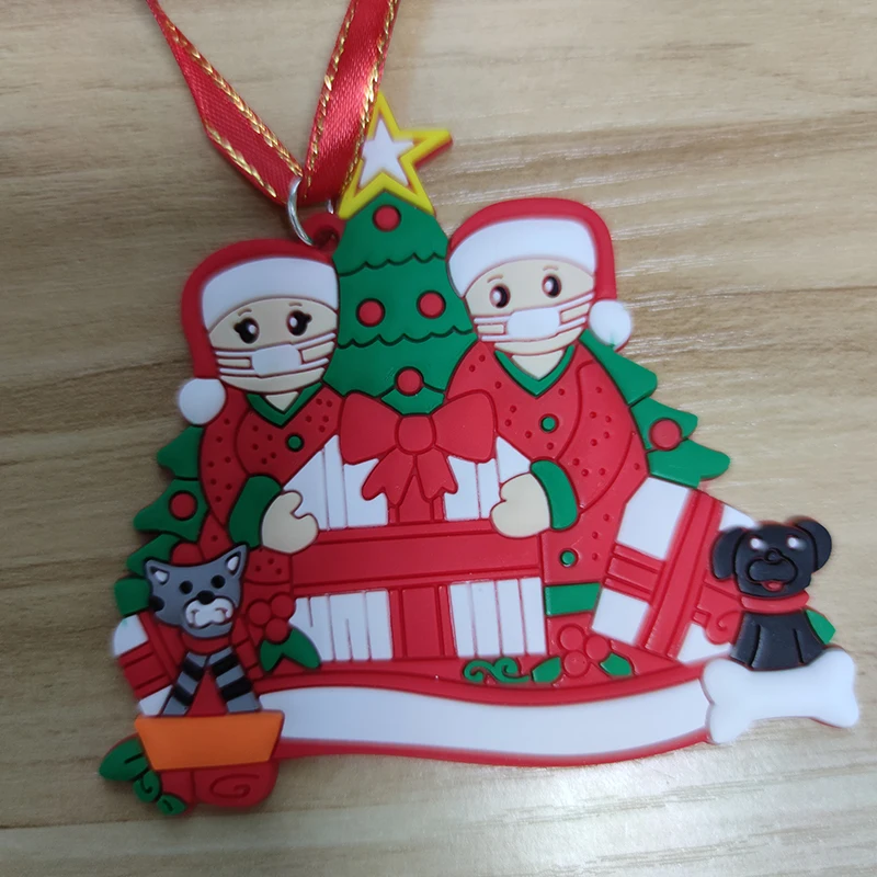 

Коллекция 2020 года, карантин, украшение для рождественской вечеринки, подарок, Санта-Клаус с маской, персонализированные фотообои из ПВХ, все серии