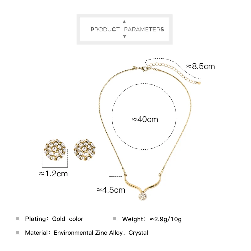 Женский комплект украшений короткий кулон на шею серьги-гвоздики с крыльями и