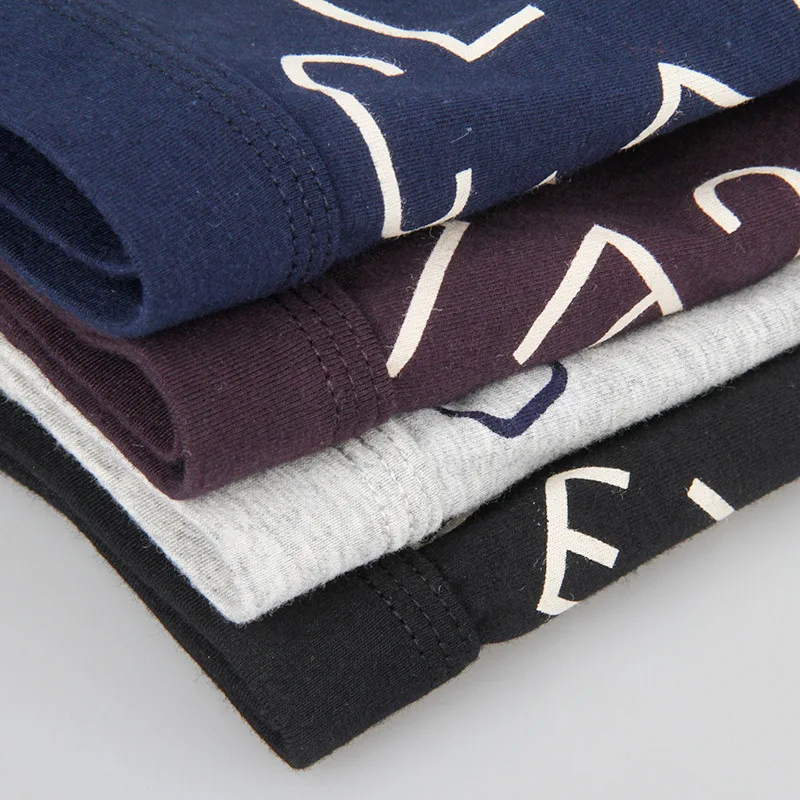 Мужское нижнее белье 4шт./упак. мужские трусы-боксеры из хлопчатобумажной ткани