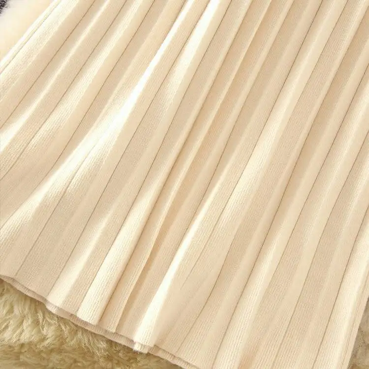 ICHOIX элегантный свитер платье зимнее Длинные рукава Повседневные Белое Женское