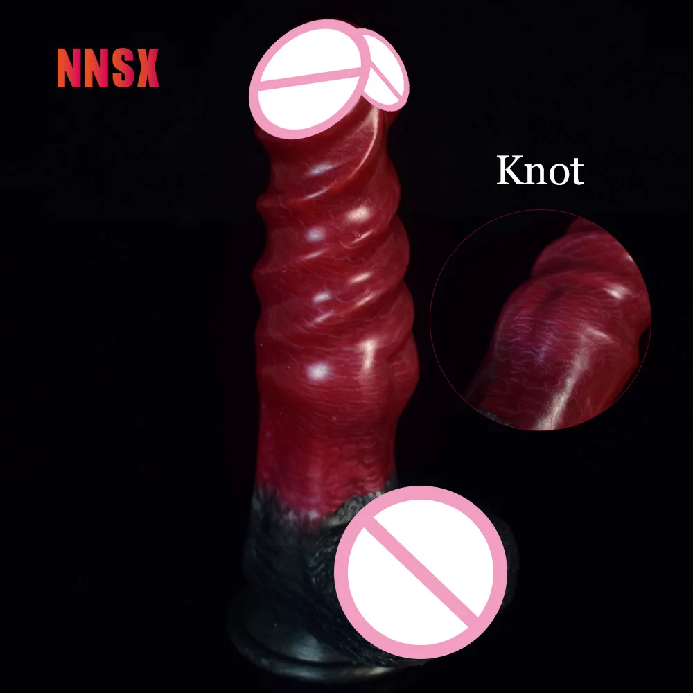 

NNSX NEW Realistic Spiral Dildo Knot Silicone Anal Plug Snow Beef Texture Penis Suction Cup Masturbation Dildosex Toy 18 Adult T