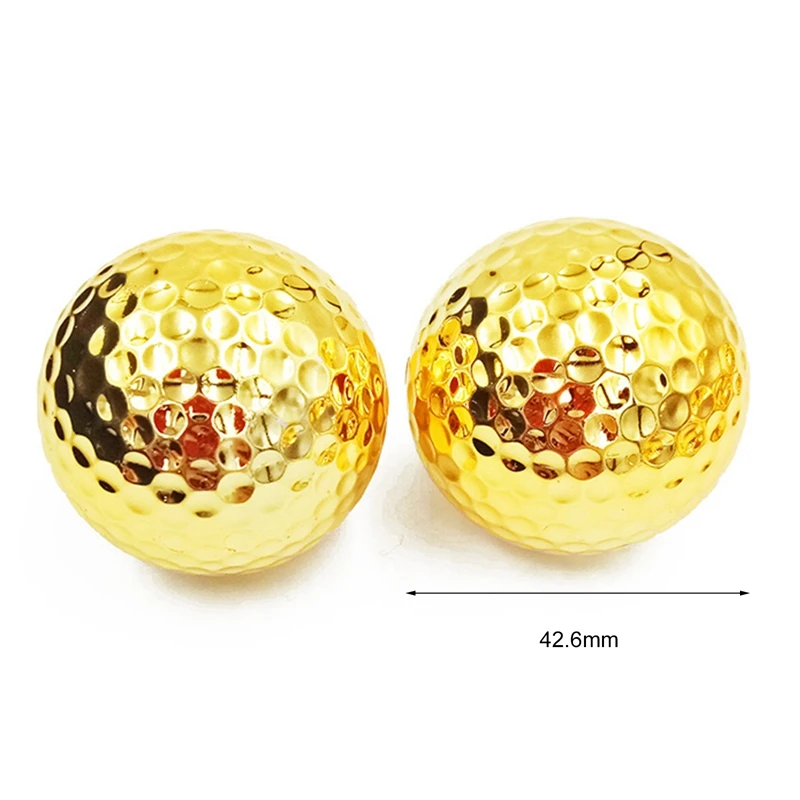 

2021 New Gold Plating Double-layer Golf Gift Golf Ball Diameter: 42.6mm (a Set Of 6)