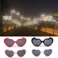 2 color heart effect diffraction glasses peach heart special effects eyeglasses music festival heart diffraction glasses