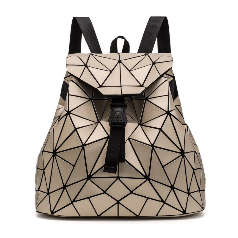 Фото Модный женский рюкзак 2020 светоотражающие геометрические рюкзаки школьный в
