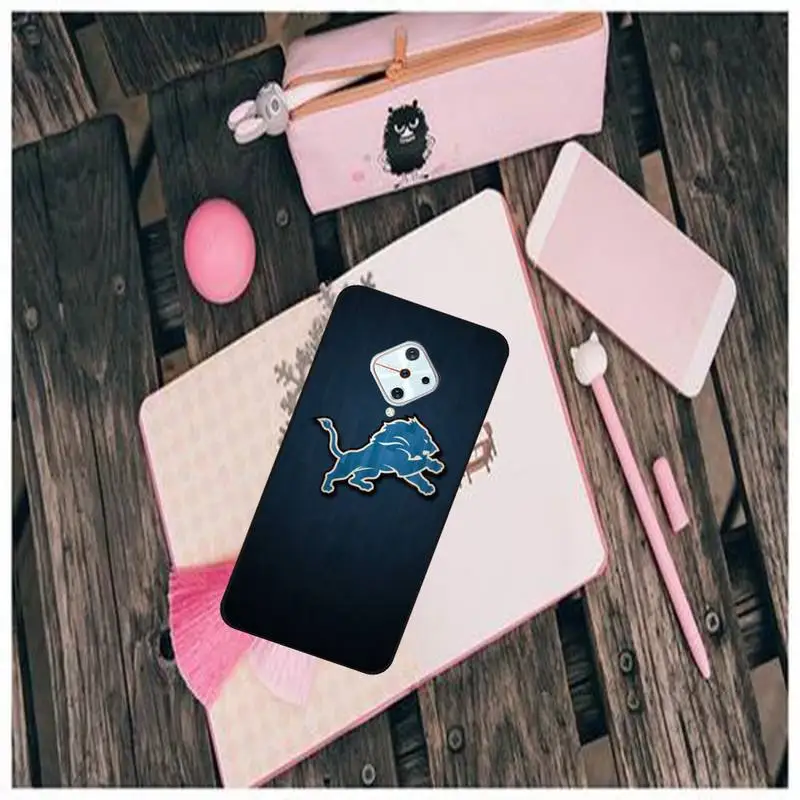 

Detroit Lions Black TPU Phone Case For Vivo X9 9s 20 Plus Y97 83 75 71 69 V15 V17 V5 S