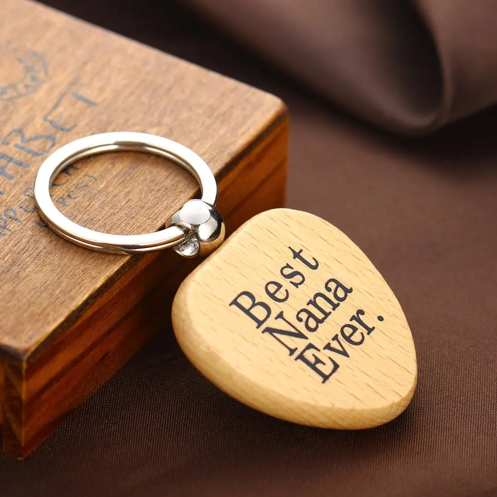 Wood Keychain &quotLove You More&quot &quotBest Dad Ever&quot Nana Letter Keyring Elk Crucifix Fashion Car Bag Key chain Jewelry | Украшения