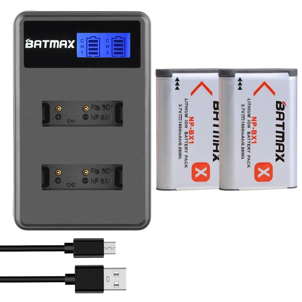 NPBX1 NP BX1 Bateria NP-BX1 аккумулятор + ЖК-зарядное устройство с двумя USB-портами для Sony DSC RX1