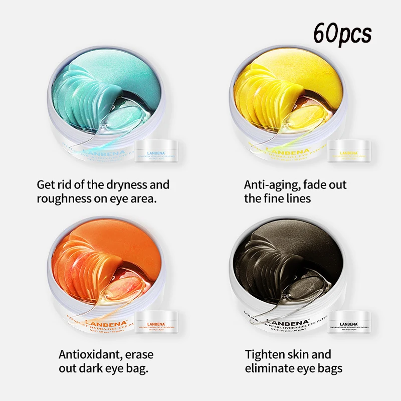 60 шт. Коллагеновые патчи для ухода за кожей вокруг глаз гель с гиалуроновой