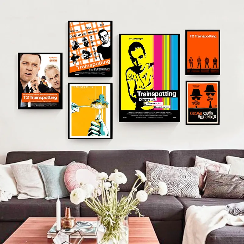 

Постеры и принты для классических фильмов Trainspotting, Картина на холсте, настенные картины для гостиной, декоративный домашний декор