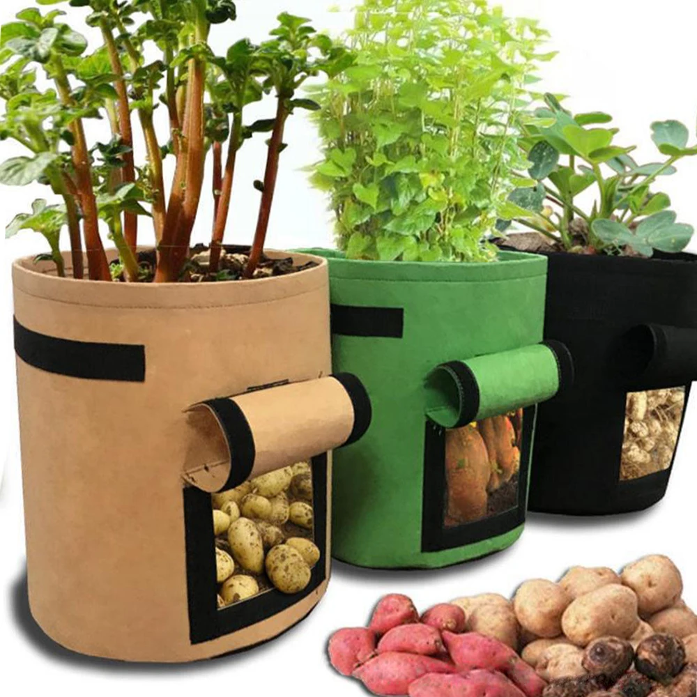 

DIY Potato Grow Planter PE Cloth Planting Container Bag Vegetable gardening jardineria Thicken Garden Pot Planting Grow Bag