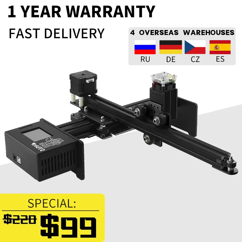 

Лазерный гравер Usongshine, фокусировка на Blu-Ray 2500 мвт/5500 МВт, Настольный портативный автономный принтер для самостоятельной резки с ЧПУ