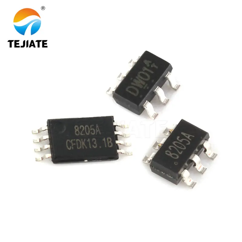 5 шт. DW01A SOT23-6 8205A TSSOP8 8250A литиевая батарея защита IC базовой W01A | Электронные