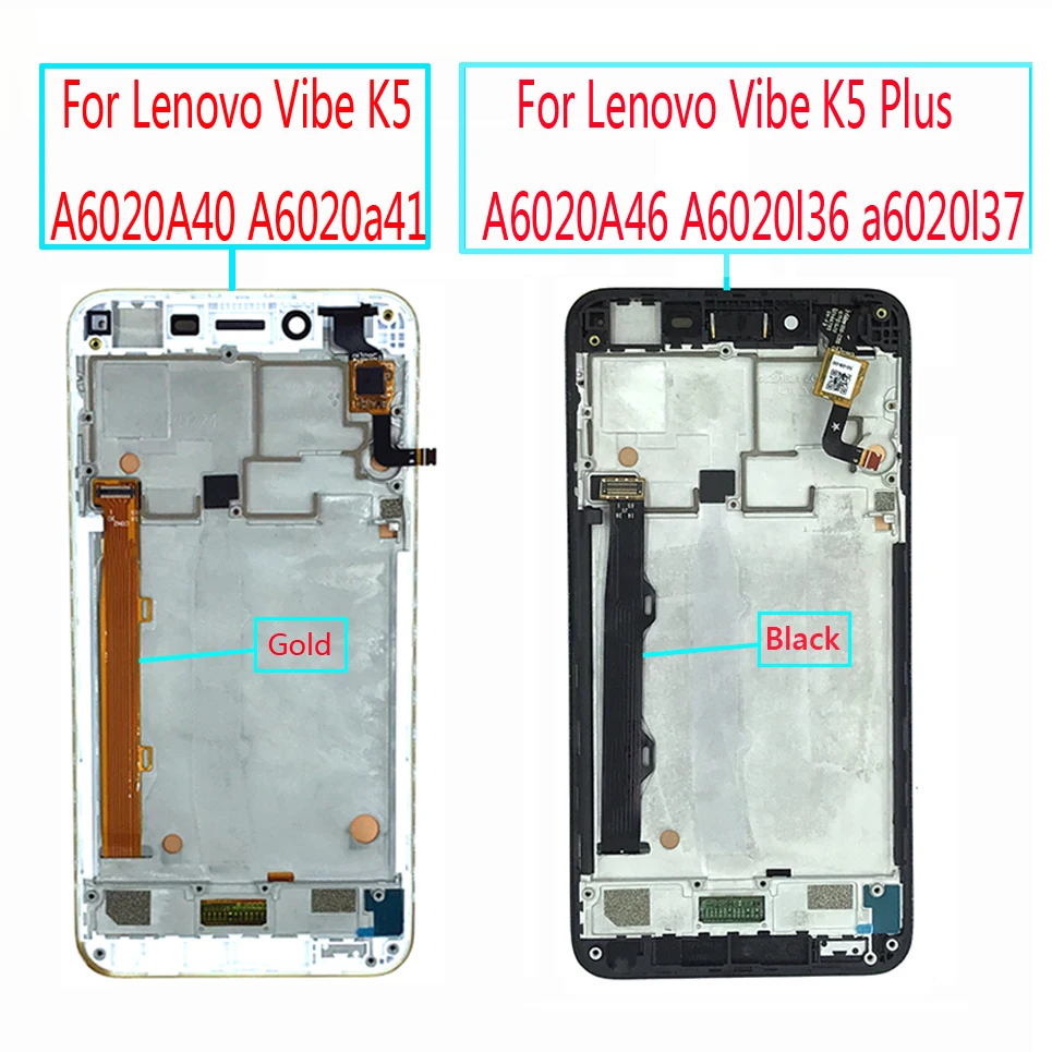 Для lenovo Vibe K5 A6020A40 A6020a41 ЖК-дисплей Дисплей кодирующий преобразователь сенсорного экрана в сборе для lenovo K5 плюс A6020A46 A6020l36 a6020l37