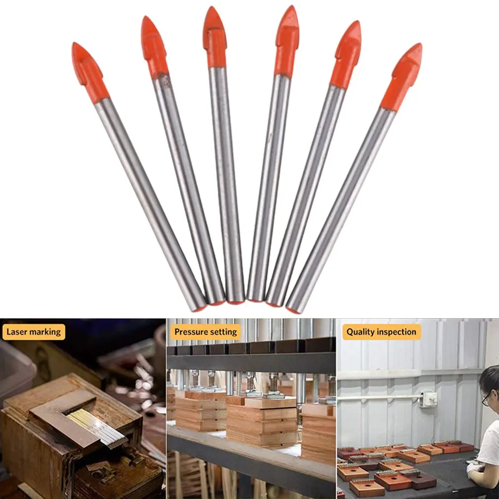 

10Pcs/Set Drill kit 5 * 75mm Steel Model Multi-material Drill Bit Set Ceramic Red Polished Metal Drill Bit Ceramic Triangle Bit