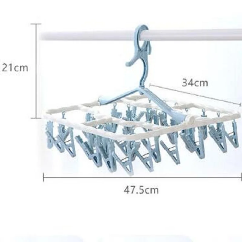 

Multifunctional Drying Rack and Multi-clip Drying Socks Household Baby and Children Windproof Hook Storage Artifact 36 Clip
