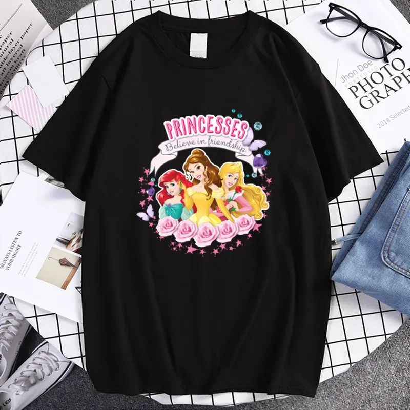 

Футболка Ариэль Белль и Аврора в готическом стиле, 100% хлопок