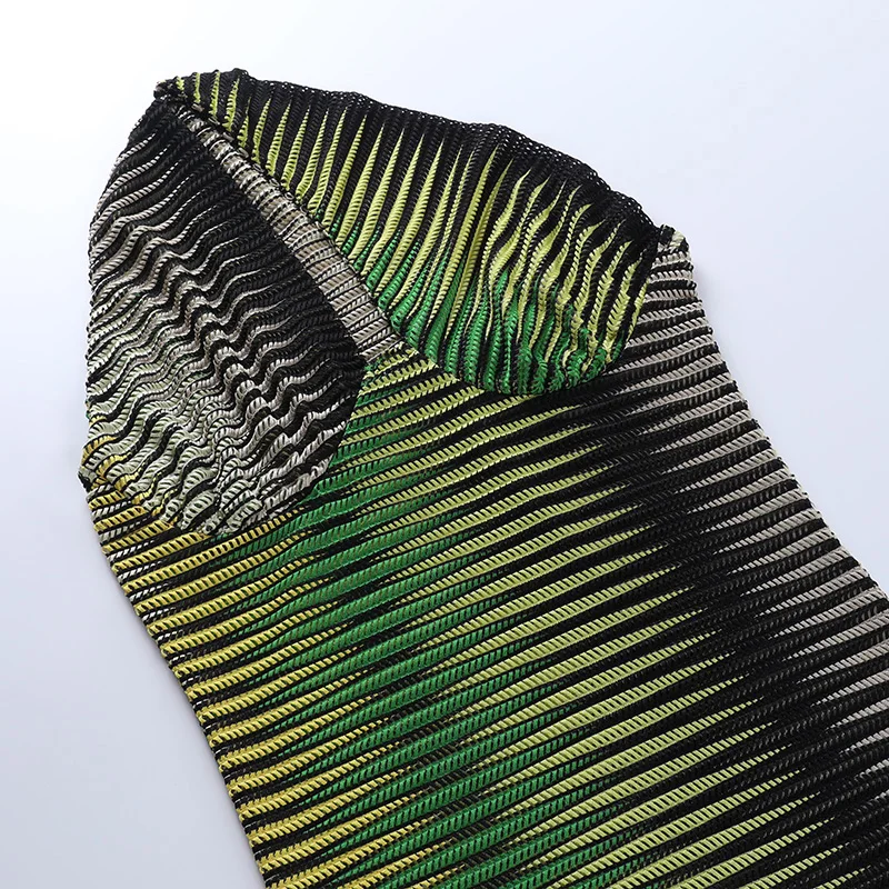 

FASHSTREET Sexy Peacock Striped Ruched Bodycon Dress Women Summer One Shoulder Hollow Out Backless Mini Dress Party Clubwear