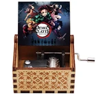 Музыкальная шкатулка Digimon Caja из дерева, рассекающая Демонов и Атака Титанов, подарок на Новый год, день рождения, Рождество