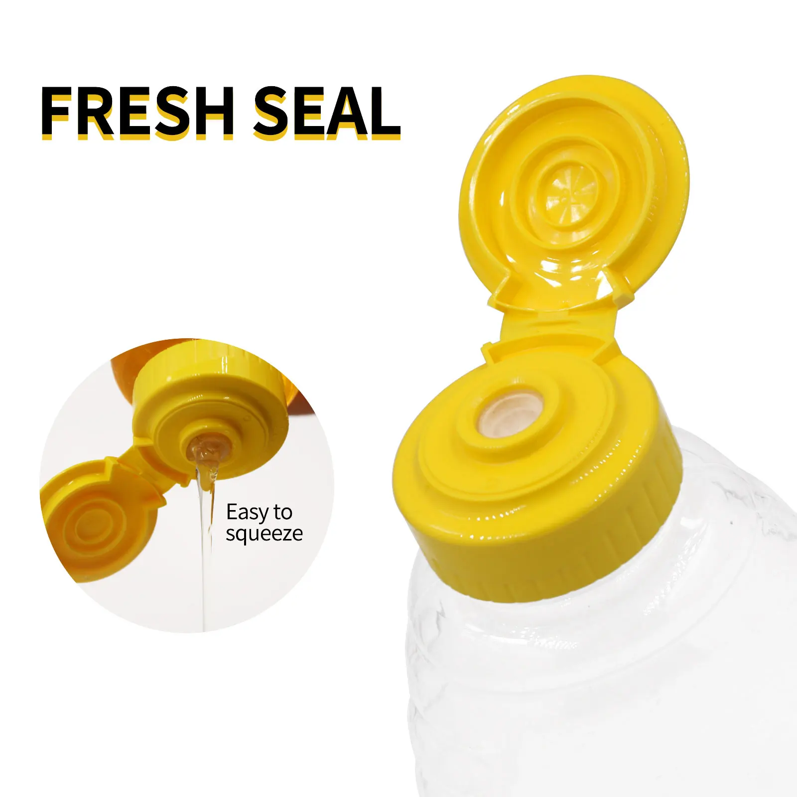 

500g Honey Bottle With Lid, Squeeze Type Silicone Valve Cap, Ketchup Bottle, Food Preservation Storage Sealed Jar Leak-Proof