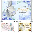 Mocsicka фон для фотосъемки с изображением слона и детского душа маленького арахиса фон для фотосъемки для маленьких мальчиков и девочек розовый синий баннер для вечеринки в честь будущей мамы