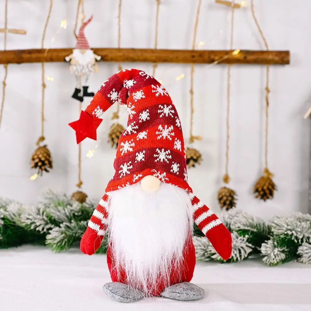 

Mini Christmas Faceless Old Man Doll Christmas Tree Plush Gnome Hanging Pendant Decoration For Home Party Hanging Ornament T7B3