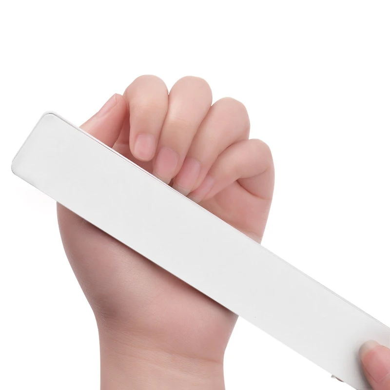 

Double Side Stainless Steel Files Metal Nail File Pad With 10 pcs Replacement Nail Buffer Sponge Green White For Manicure Polish