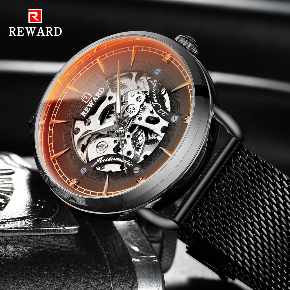 Награда Топ бренд Роскошные Скелет турбийон механические часы для мужчин