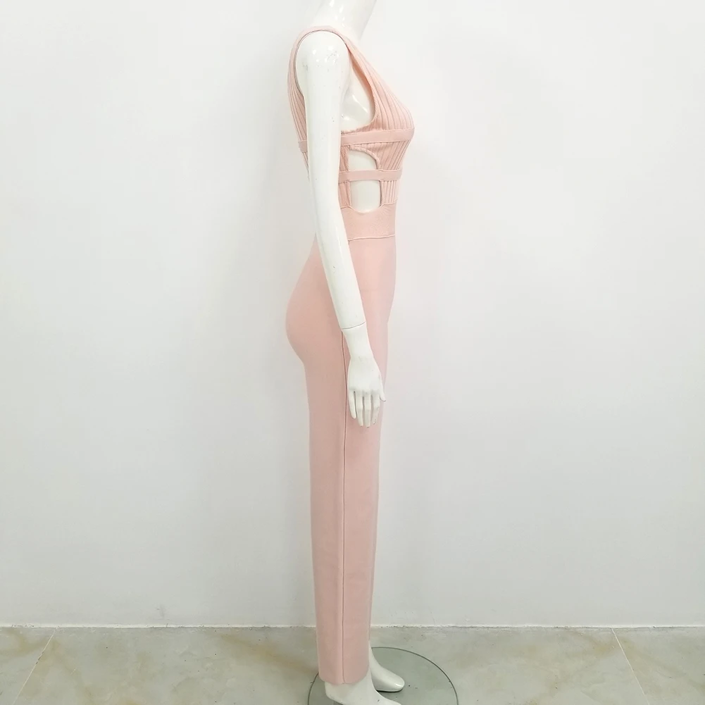 Женский Облегающий комбинезон без рукавов с V-образным вырезом | Женская одежда