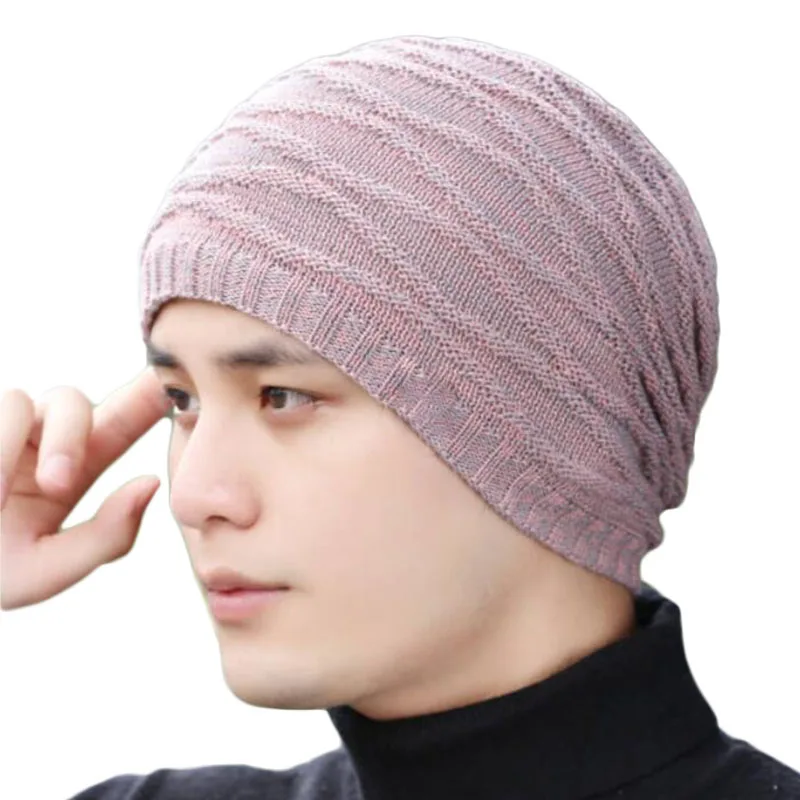 Зимняя шапка SUOGRY унисекс чулки для мужчин и женщин облегающие шапки полосатая