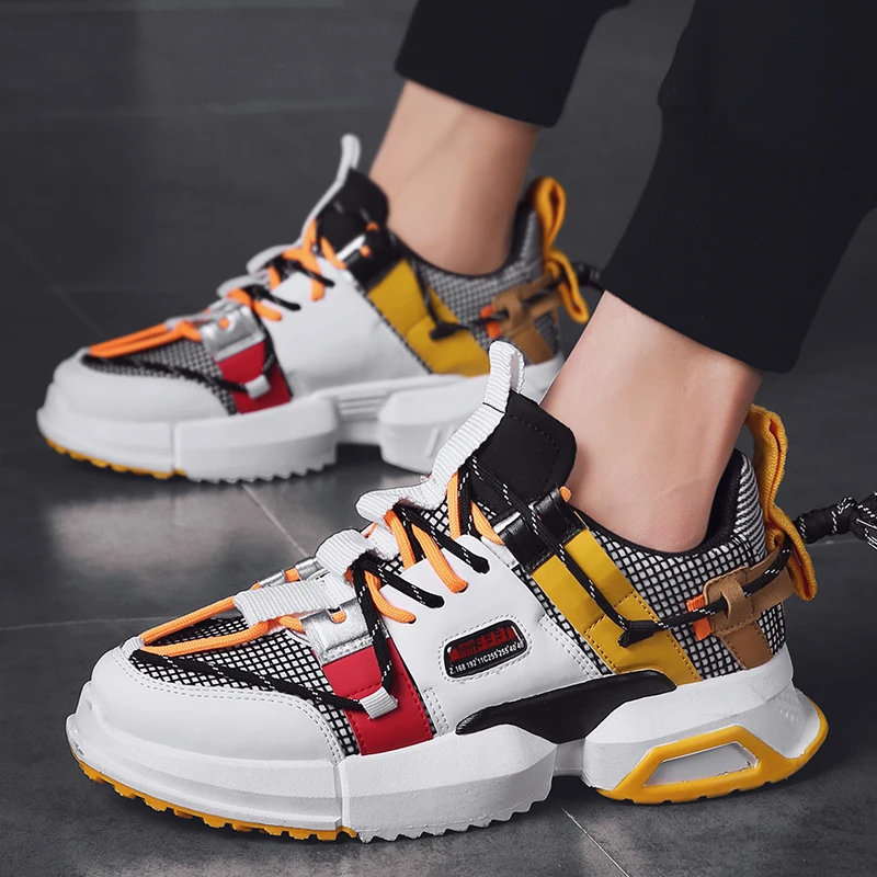 Новая сетчатая мужская повседневная обувь Мужская на шнуровке Легкие удобные