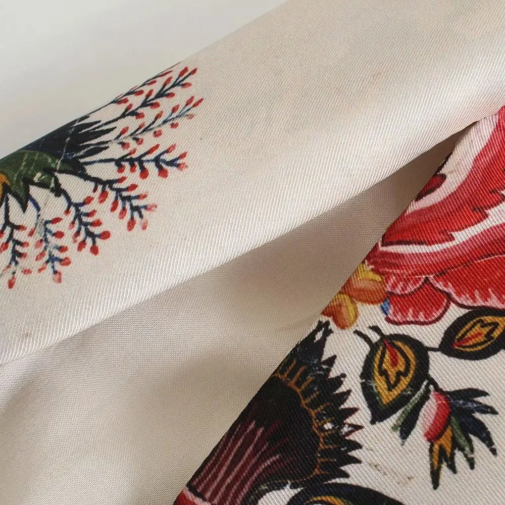 

ZA Summer Women Dress 2021 With Blet Dress Kimono Style Fashion Floral Printed Long Party Vestido Elegant Girls Causal Outfits