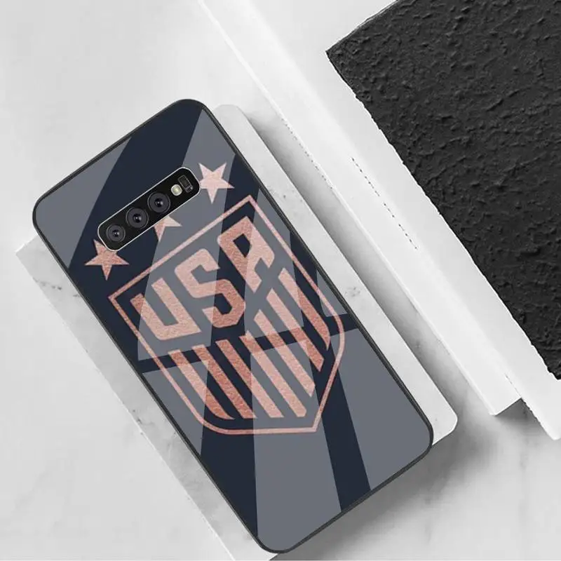 

AMERICA Phone Case Tempered Glass For Samsung S6 7 8 9 10 20 Plus Ultra Note8 9 10 10pro