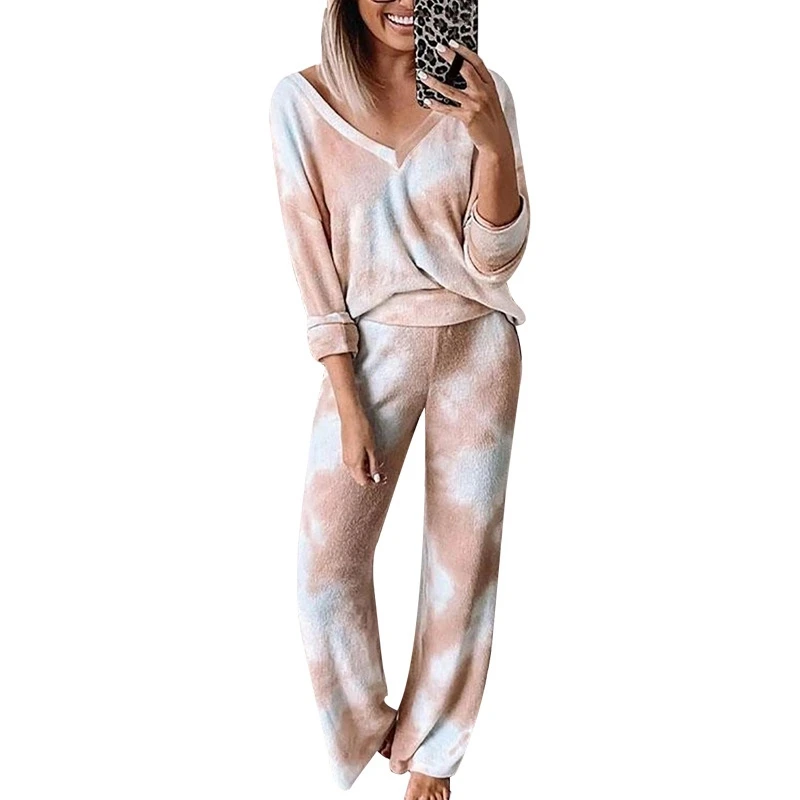 

Свободные спортивные костюмы, одежда для отдыха, Женский повседневный комплект из двух предметов, осенняя уличная футболка, топы и джоггеры...