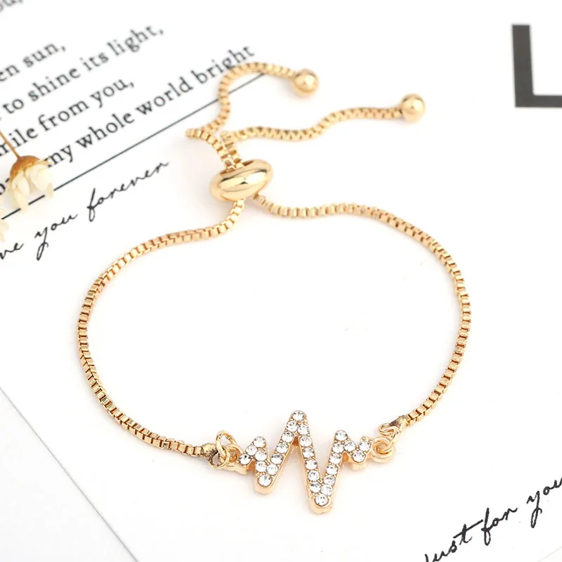 EDS женский браслет металлические браслеты дружбы серебро золото молния