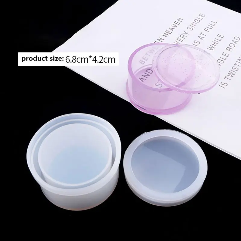 

3Pcs Crystal Epoxy Resin Mold Storage Box Casting Silicone Mould DIY Making Tool 1XCA