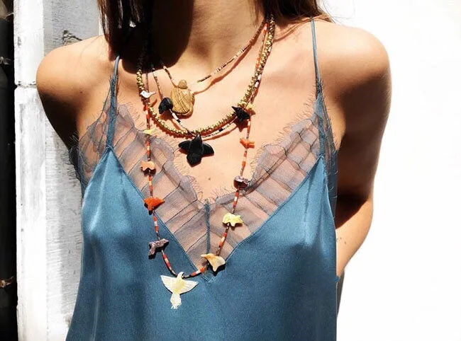 Classic Heavy Sand Washed Silk Spliced flap Lace Sexy Four-color Sling JSP Women Tank Top | Женская одежда