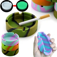 glow in the dark luminous silicone ashtray for smoking cigarette cigar home accessories