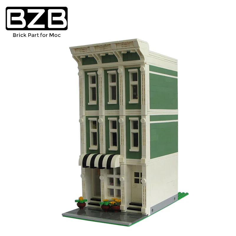 

BZB MOC совместимый с 11224 Серии Street View классический винтажный цветок строительные блоки модель детский подарок на день рождения игрушки
