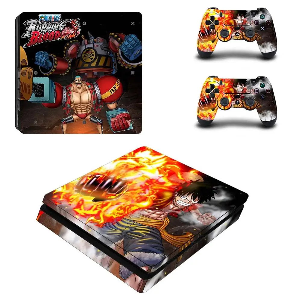 Цельная наклейка Luffy на всю панель PS4 Slim s Play station 4 для PlayStation чехол консоли и