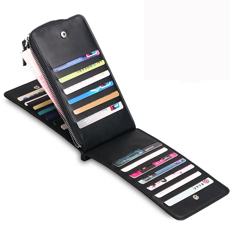 large capacity male and female couple card bag long wallet bank card credit card holder multi card zipper wallet free global shipping