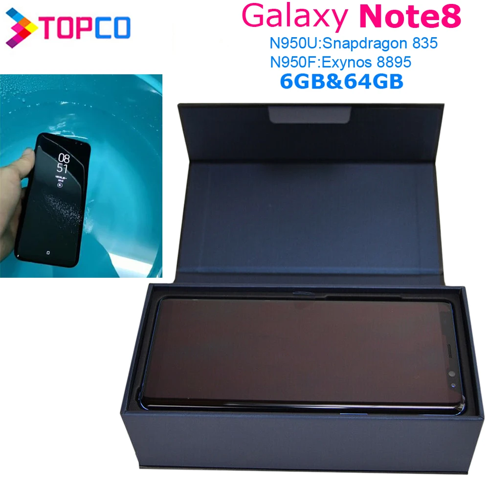 Смартфон Samsung Galaxy Note 8 N950U/N950F разблокированный 4G LTE Android Восьмиядерный экран 6 3