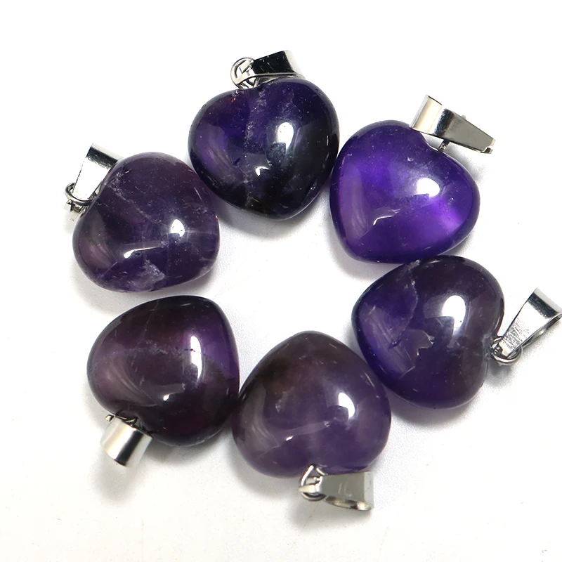 Модные подвески из натурального камня в форме сердца 25 шт./лот 16 мм оптовая