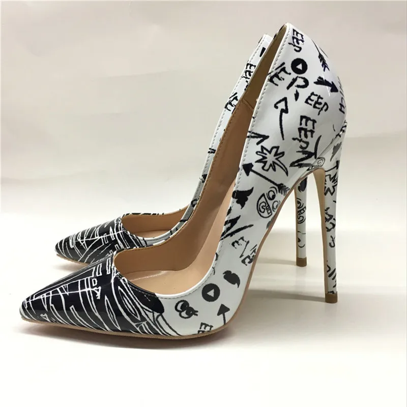 Брендовые модные новые остроносые туфли Keshangjia на высоком каблуке черного и