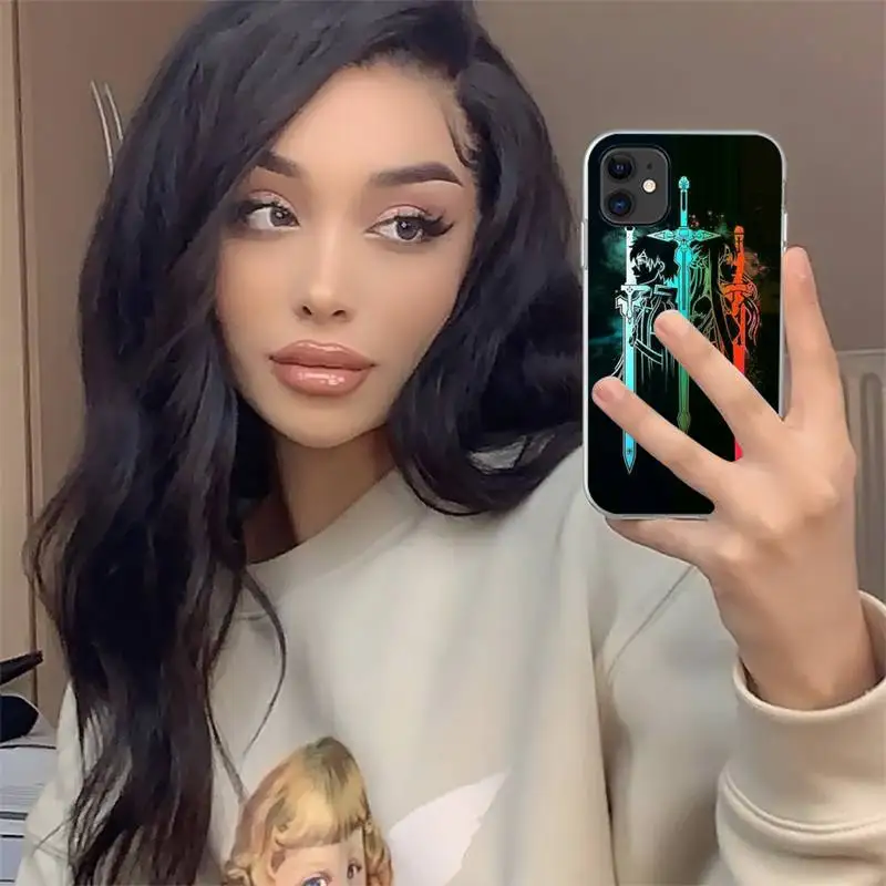 

Anime SAO Sword Art Online Phone Case For iphone 12 mini 5 5s 5c se 6 6s 7 8 plus x xs xr 11 pro max