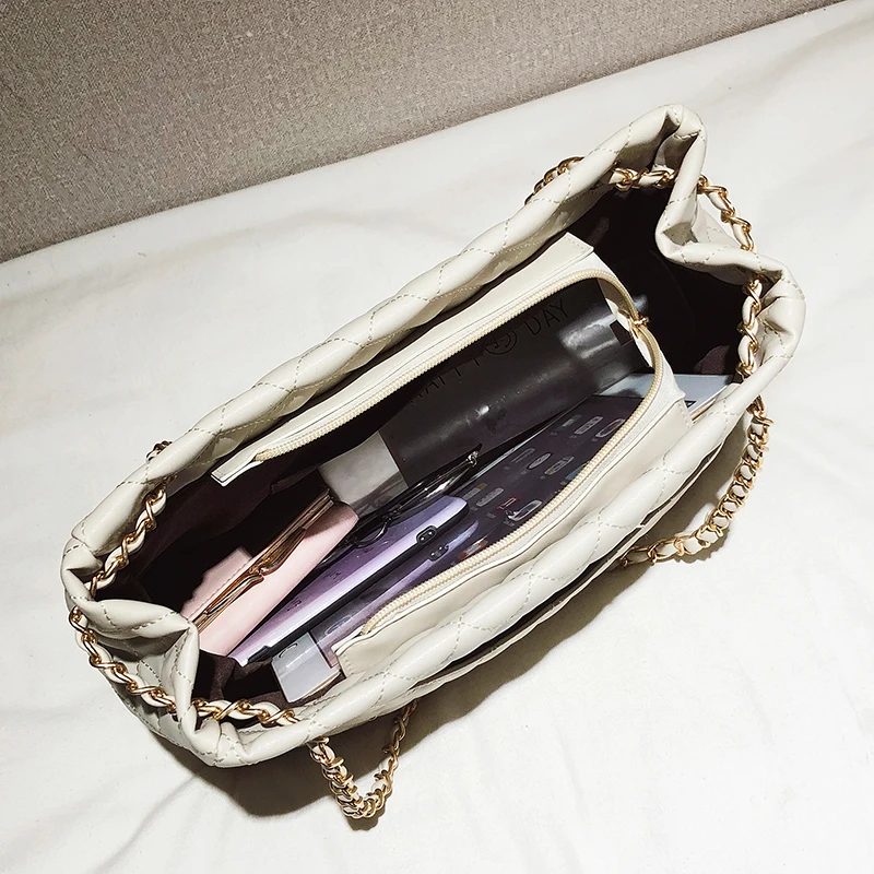 2020 PU Leather Handbags Women's Designer Handbag The Big Lattice Lock Shopping Bag Large Tote Shoulder Bags | Багаж и сумки