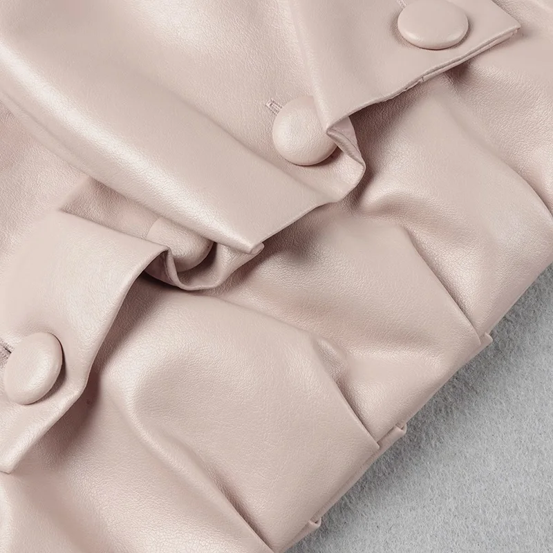 Женский комплект из двух предметов VC облегающее платье искусственной кожи с