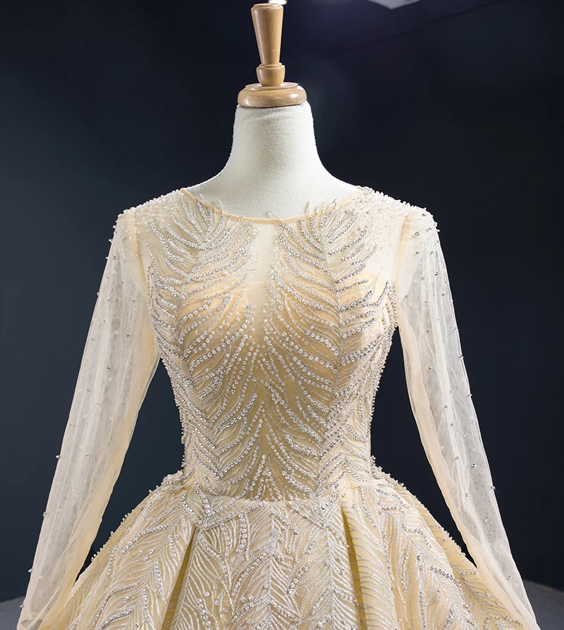 j67053 jancember arabic evening dress long sleeve 2020 o neck floor length pattern lace party dress with train suknie wieczorowe