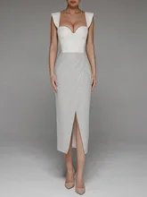 Vestido de noche de alta calidad para mujer, bordados y corte entallado con tirantes ropa sexy, elegante, con cuello halter, 2022 (3)