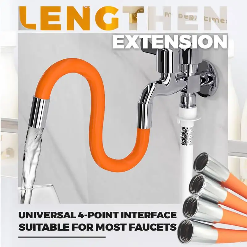 

Universal Foaming Extension Tube 360° Rotatable Free Bending Faucet Lengthening Extender Wash Splash Head For Wash Basin Faucet