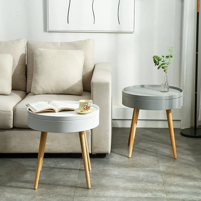 Твердый деревянный скандинавский креативный журнальный столик простой боковой